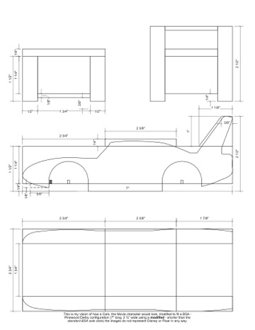 Pinewood Derby Car Templates