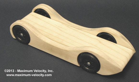 Maximum Velocity Pinewood Car Kit | Includes BSA Speed Wheels, Speed Axles, Graphite & Tungsten Weight | Wing Car Derby Car Kit