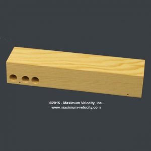 Pine Block Extended Axle Holes - Weight Holes