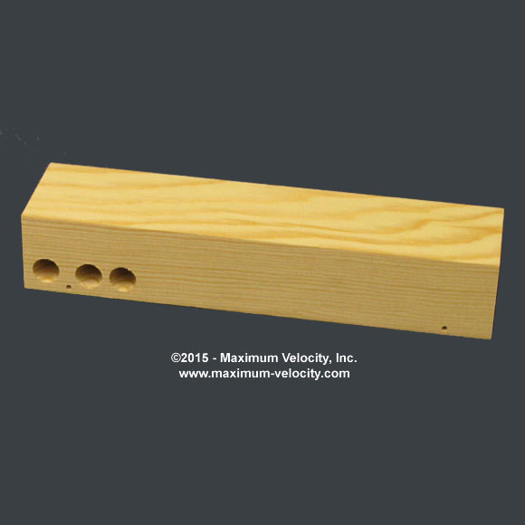 Pine Block Extended Axle Holes - Weight Holes