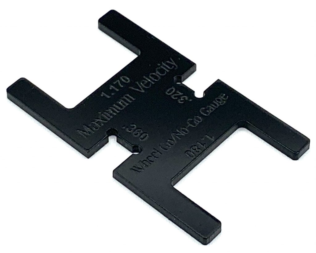 Pinewood Derby Wheel Go/Nogo Gauge Maximum Velocity