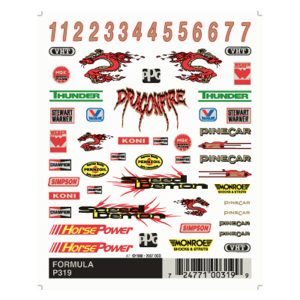 Formula Dry Transfer Decals