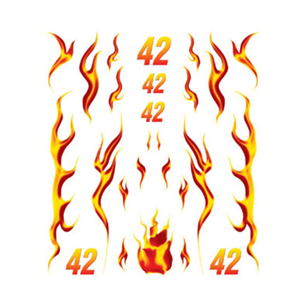 Pinewood Derby Flames Decal