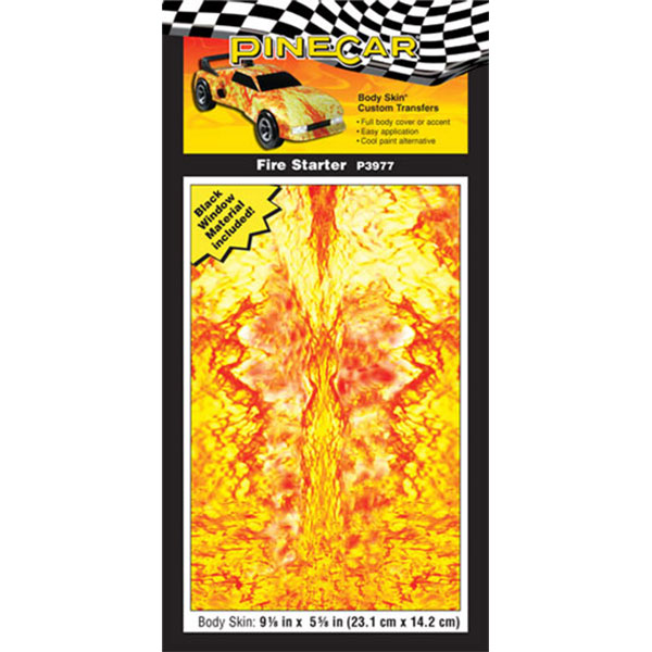 Pinewood Derby Car Decals - Flames