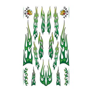 Goth Green Fire Sticker Decals