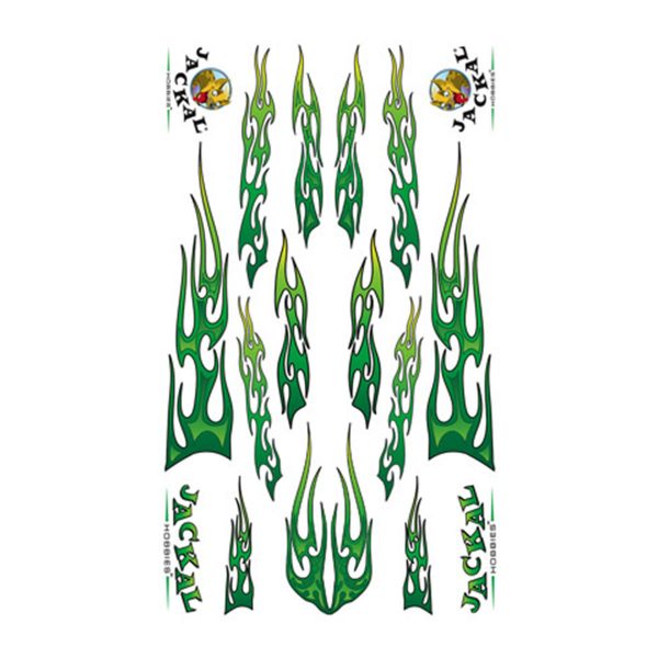 Goth Green Fire Sticker Decals