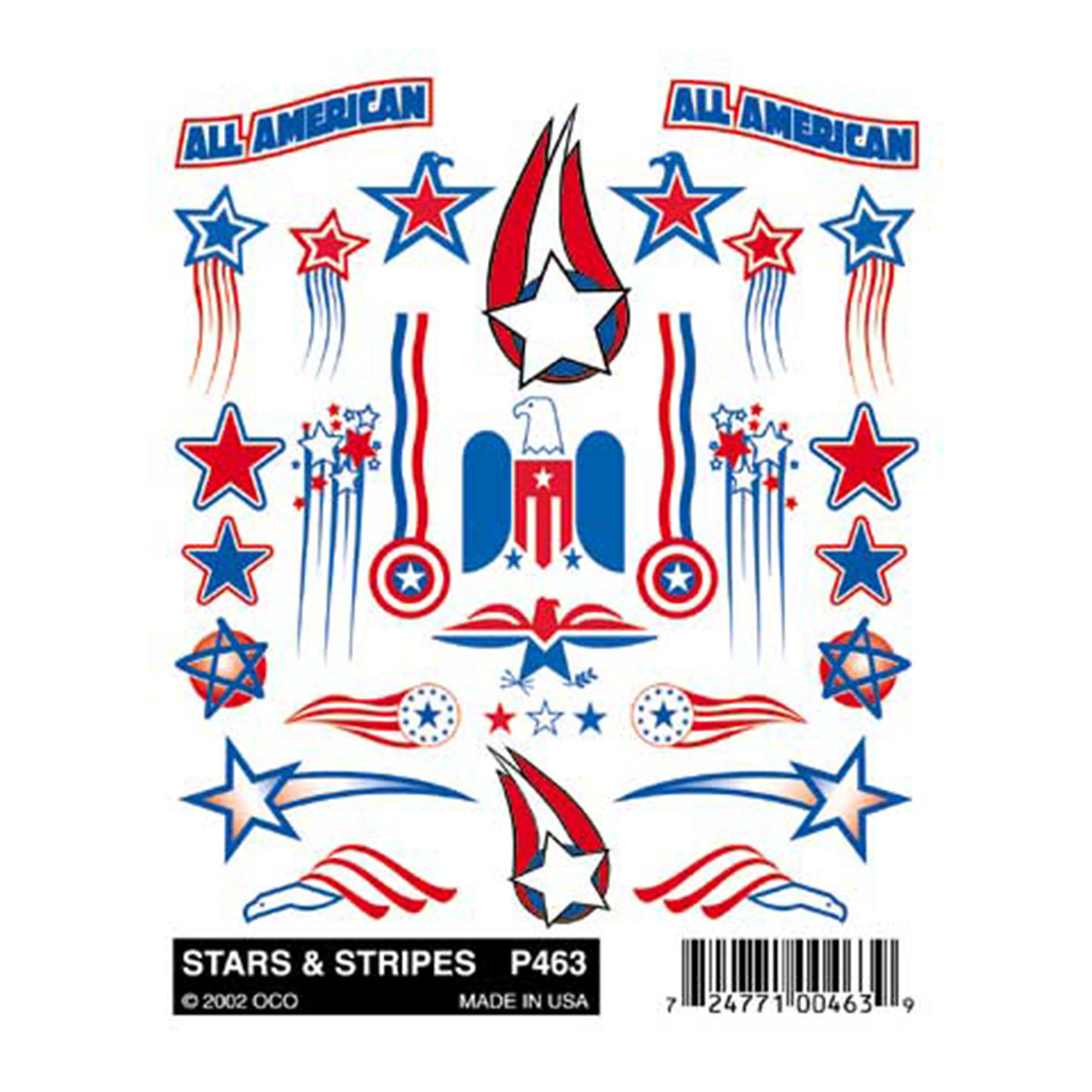 Stars and Stripes PineCar® Sticker Decals