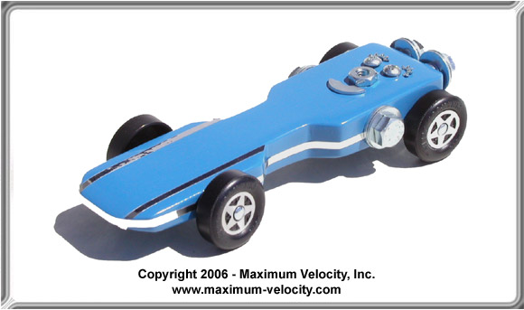 Custom Pinewood Derby Car Lead Free Silver Plated Driver And base weight 