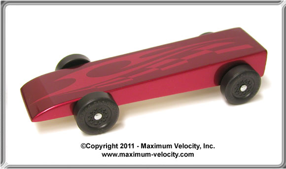 Maximum Velocity Pinewood Car Kit | Includes BSA Speed Wheels, Speed Axles, Graphite & Tungsten Weight | Wing Car Derby Car Kit