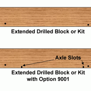 Pinewood Derby Block/Kit Option 9001