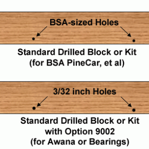 Pinewood Derby Block/Kit Option 9002