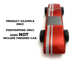 Double Pinstriping Pin Stripe Pinewood Derby Cars White