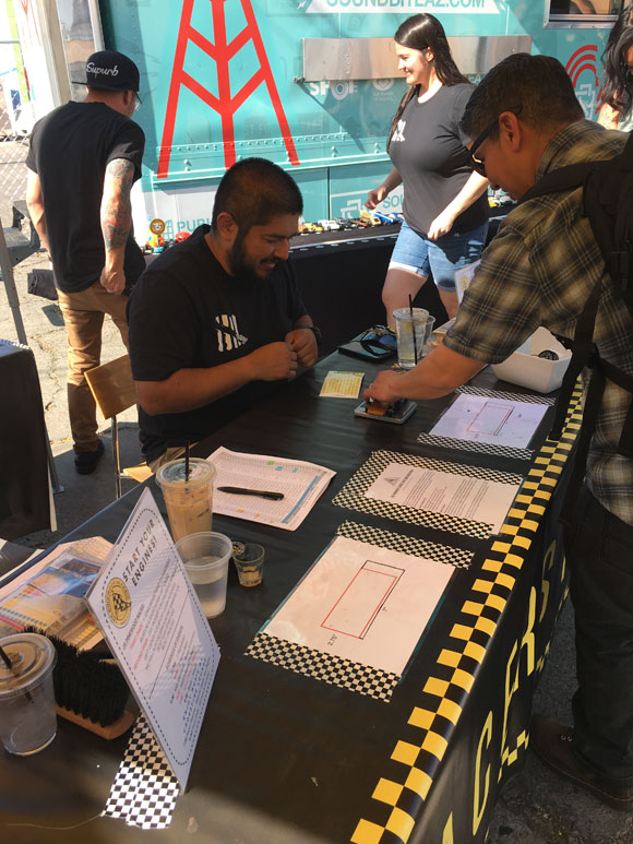 pinewood derby checkin